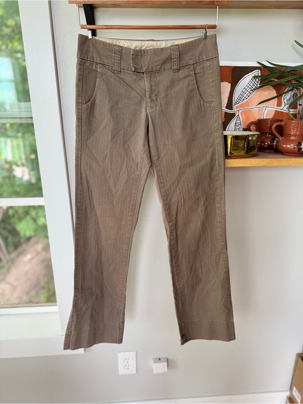 Vintage Y2K GAP Olive Green Low Rise Boot Cut Pants Size 1